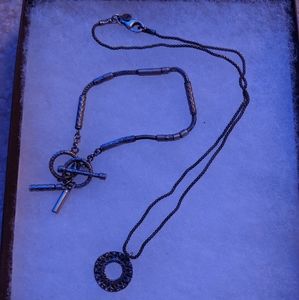 Silpada sterling silver circle necklace and bracelet